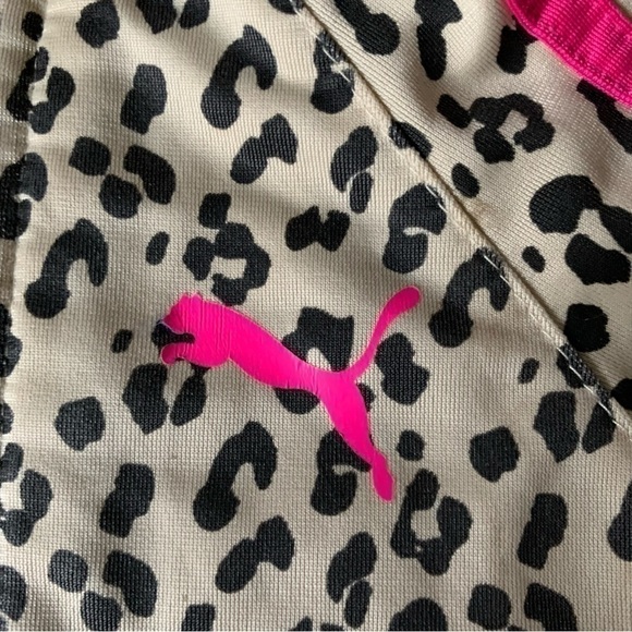 PUMA Girls Infant Leopard Print Pink Knit Zip Jacket Sweatshirt Sz 12 month - Picture 4 of 17